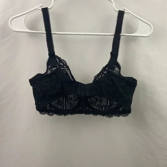 Vanity Fait Black Lace Size 34DD Bra - Picture 5 of 8